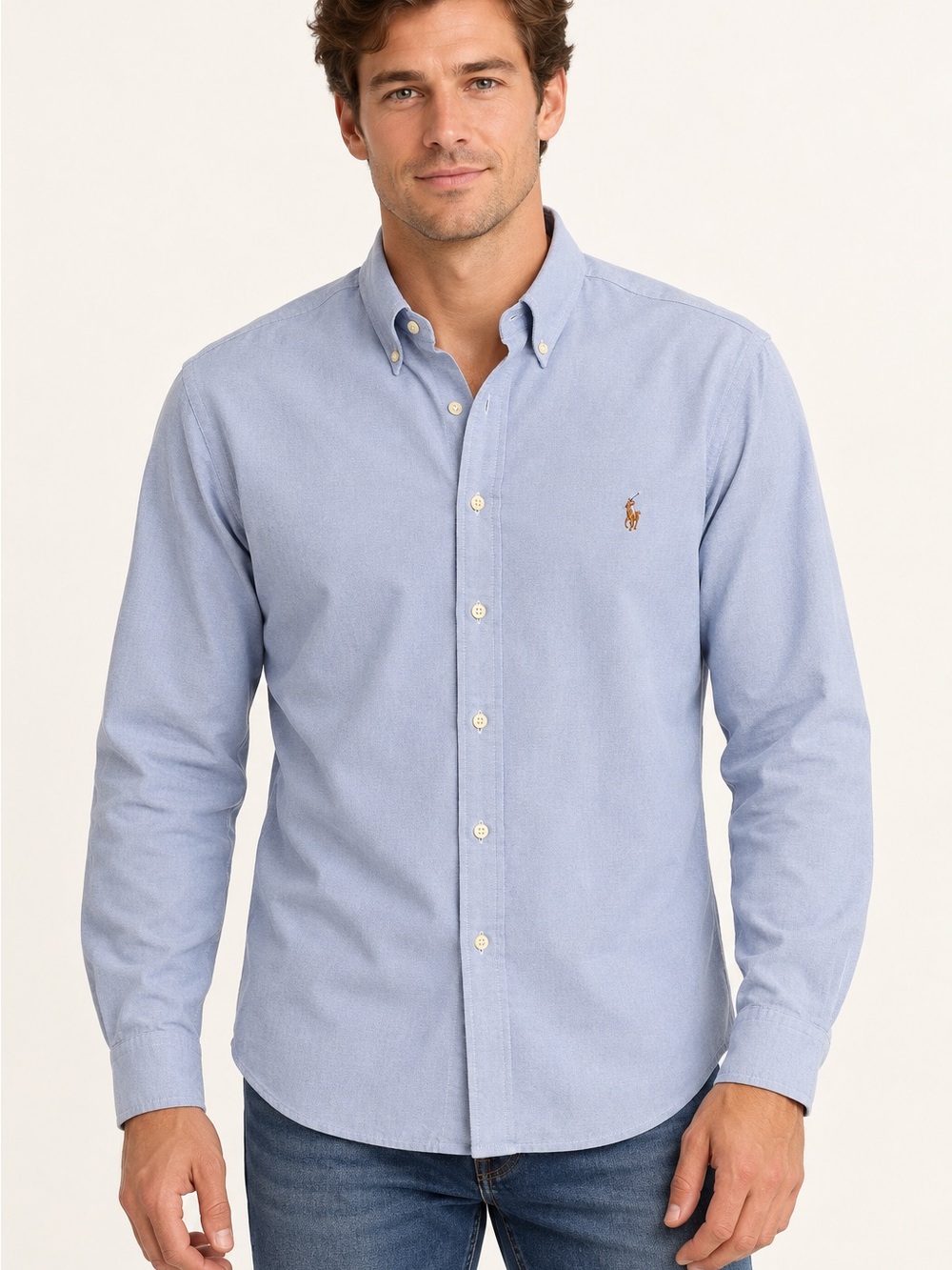 Ralph Lauren 3XB Big Classic Fit Light Blue Long Sleeve Button Down Shirt